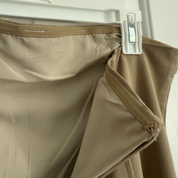 Anthropologie Flat White Strapless Pleated Mini Dress - Size M -‎ Beige - NWT - Picture 8 of 11